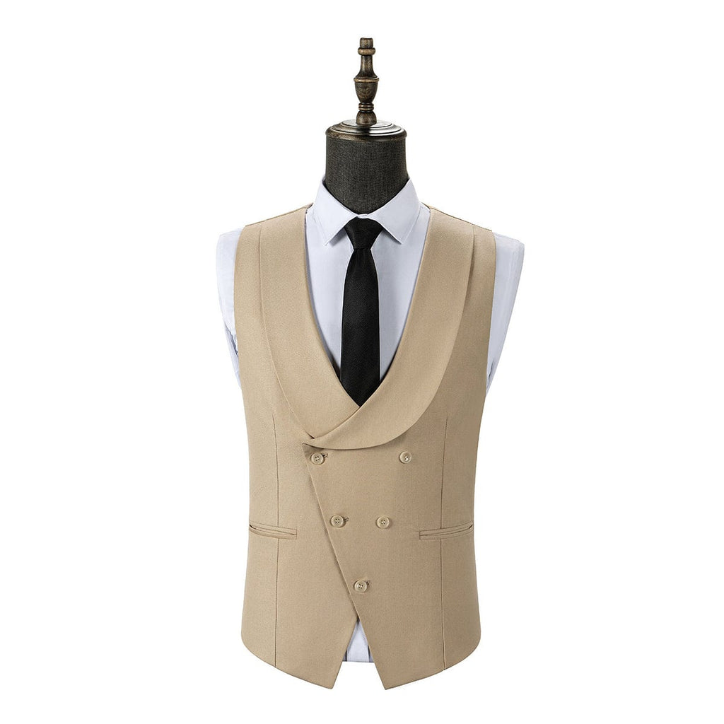 Notch Lapel Tuxedo 3 Piece Suit Blazer Vest Trousers