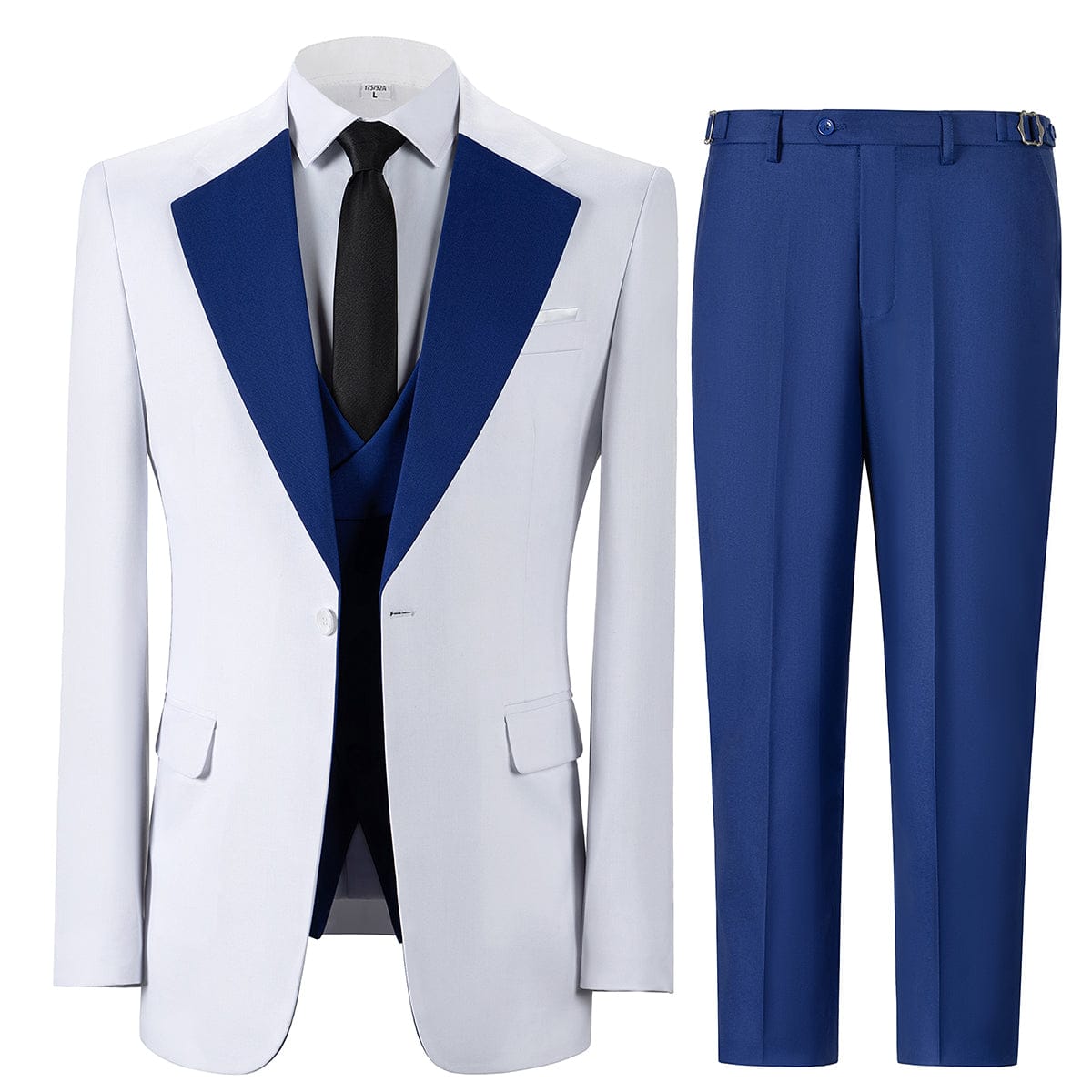 Notch Lapel Tuxedo 3 Piece Suit Blazer Vest Trousers