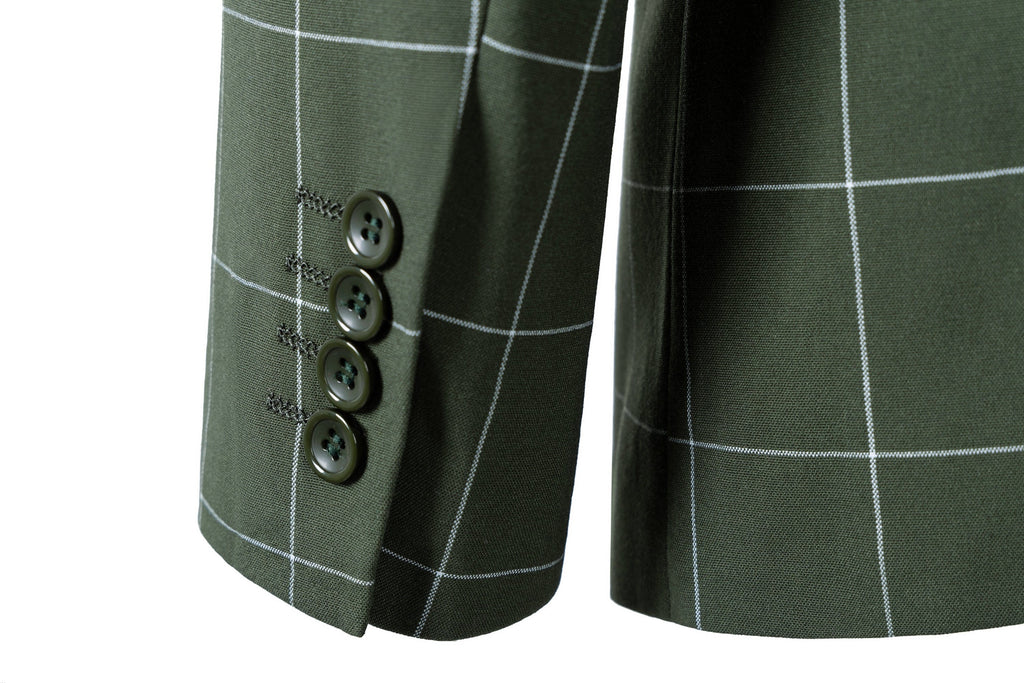 Plaid 3 Piece Suit Blazer Vest Trousers