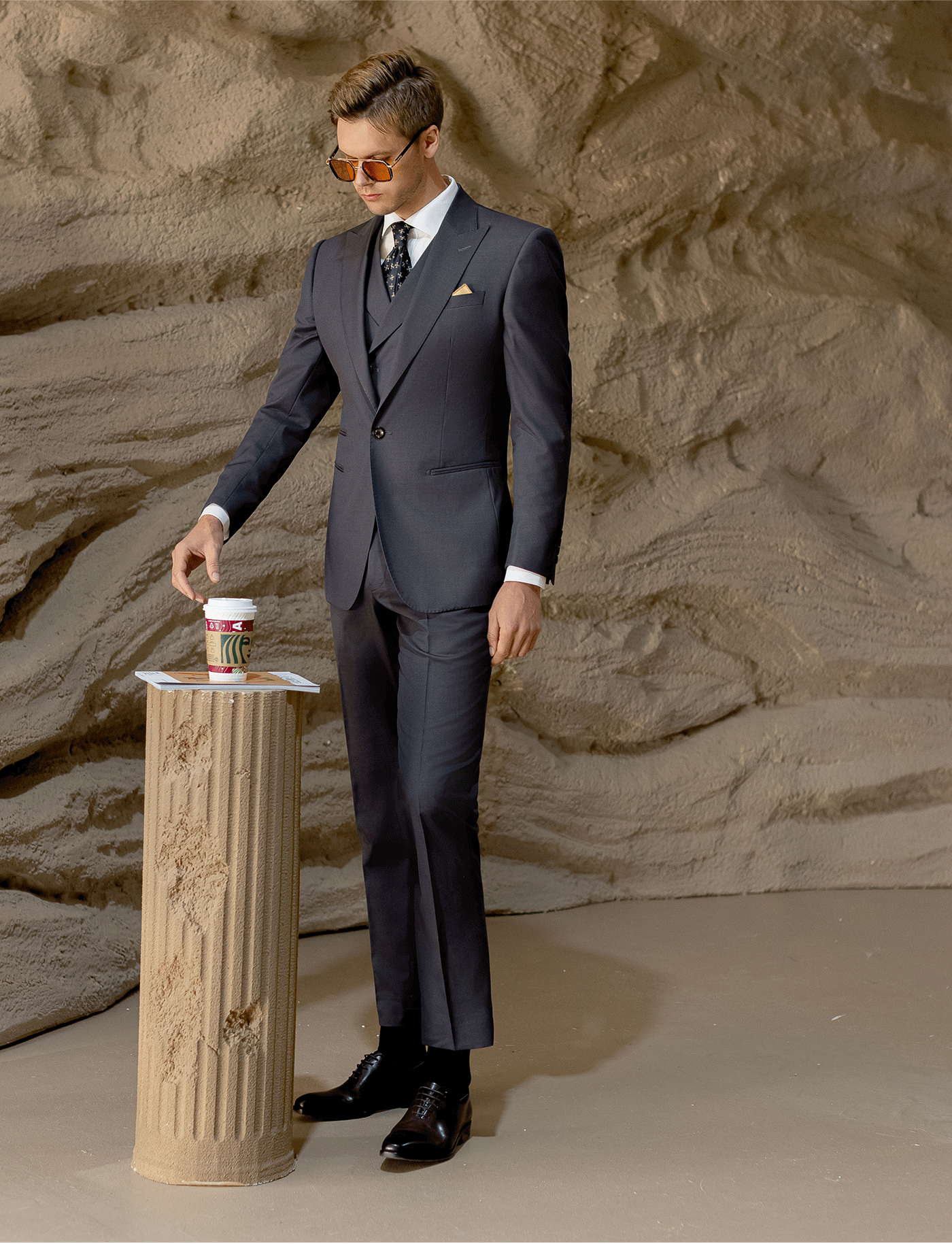 Slim Fit Wedding Business 3 Piece Suit Blazer Vest Trousers