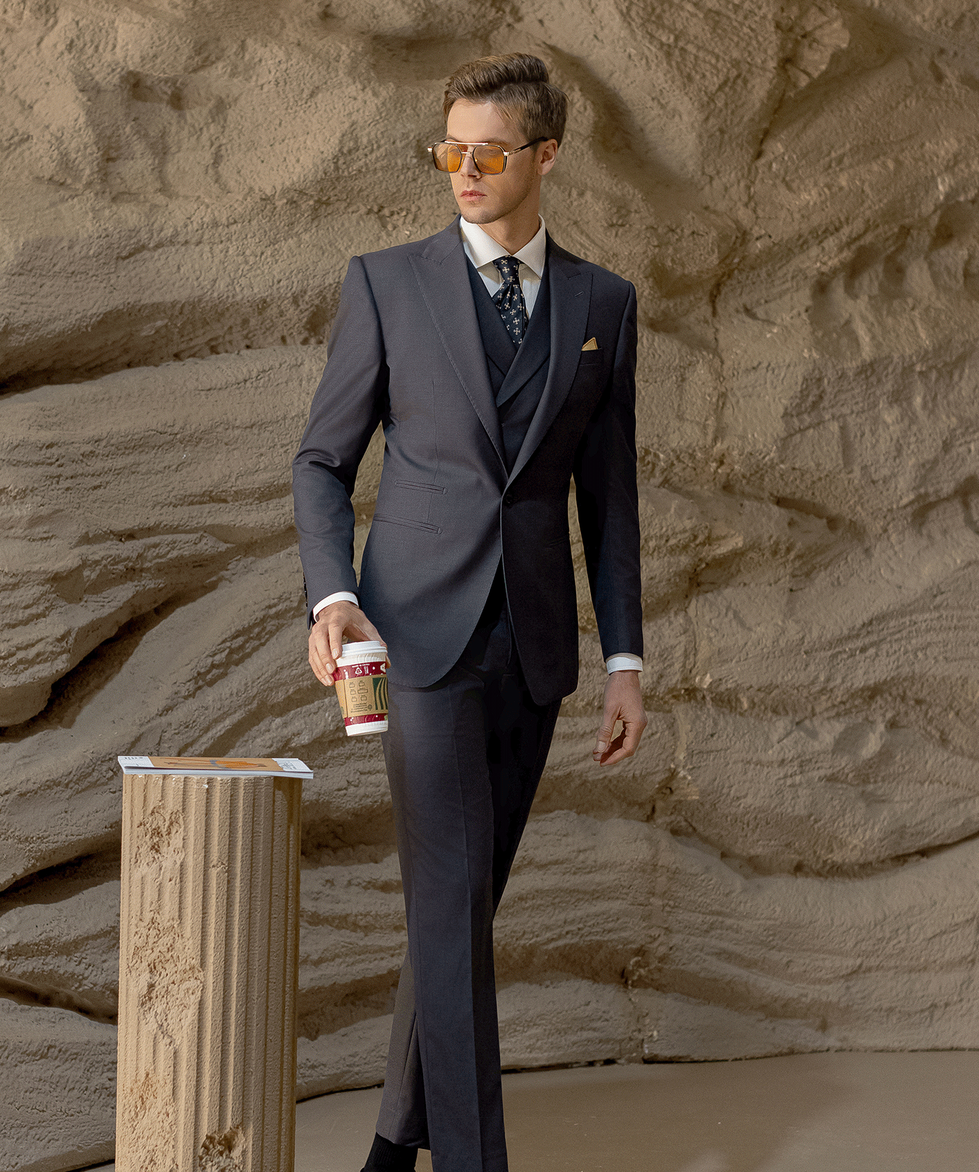 Slim Fit Wedding Business 3 Piece Suit Blazer Vest Trousers
