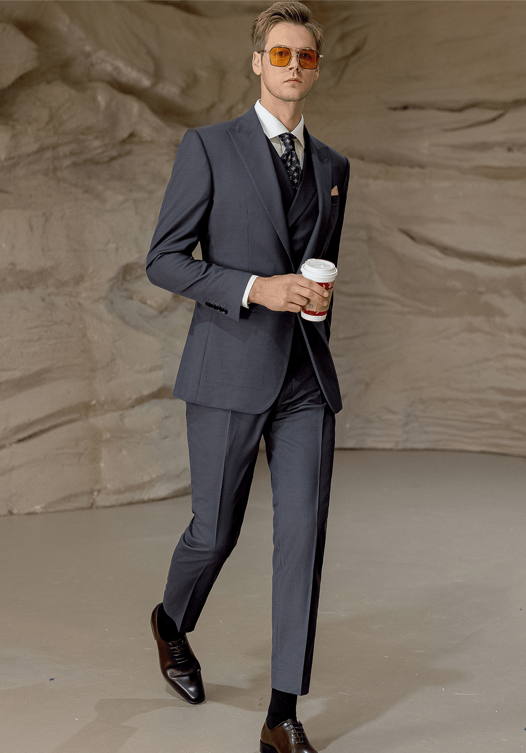 Slim Fit Wedding Business 3 Piece Suit Blazer Vest Trousers
