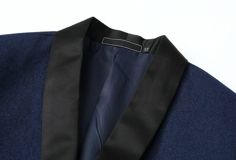 Tweed Peak Lapel 3 Piece Suit Blazer Vest Trousers