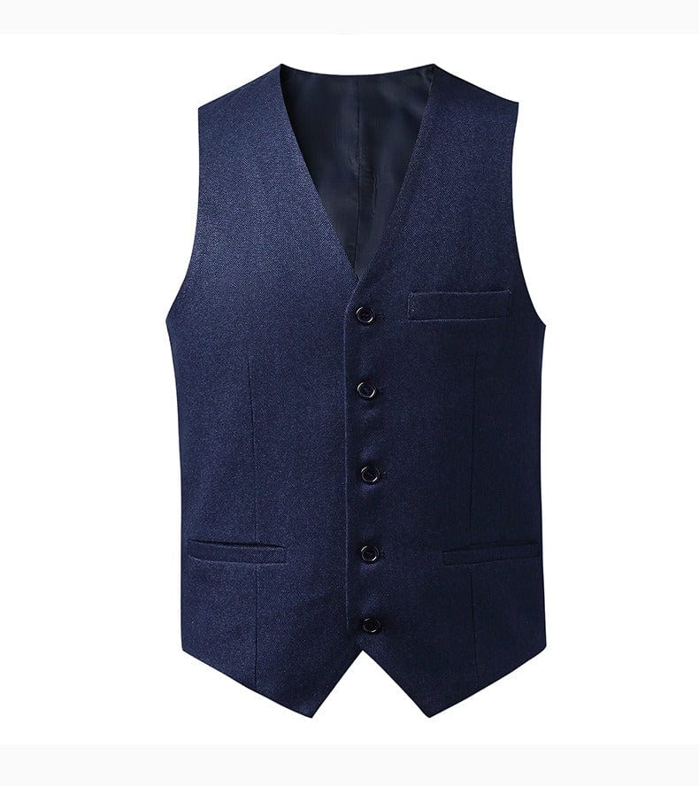 Tweed Peak Lapel 3 Piece Suit Blazer Vest Trousers