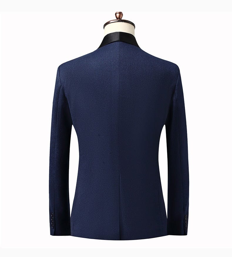Tweed Peak Lapel 3 Piece Suit Blazer Vest Trousers