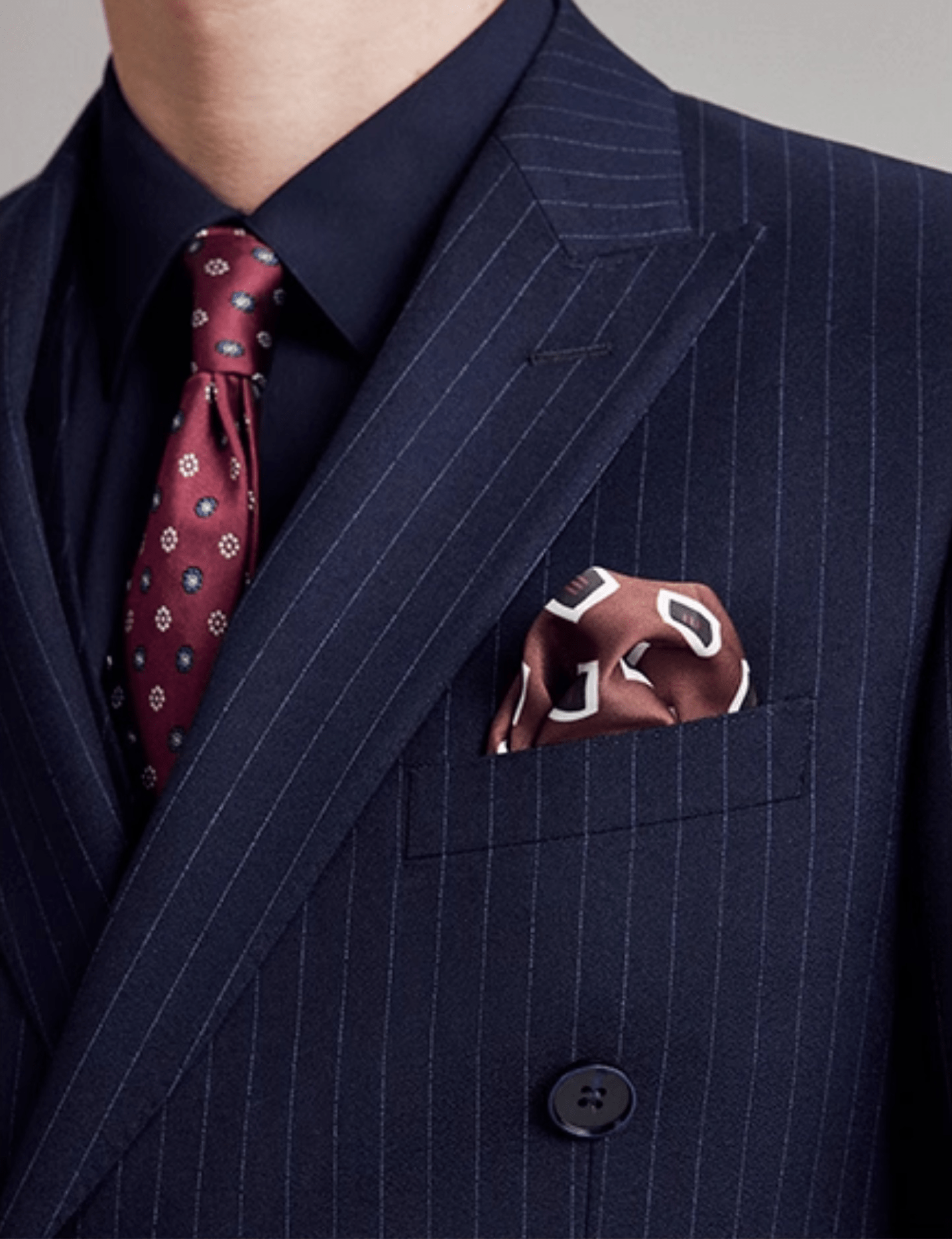 Striped Double Breasted Slim Fit Wedding Business 3 Piece Suit Blazer Vest Trousers