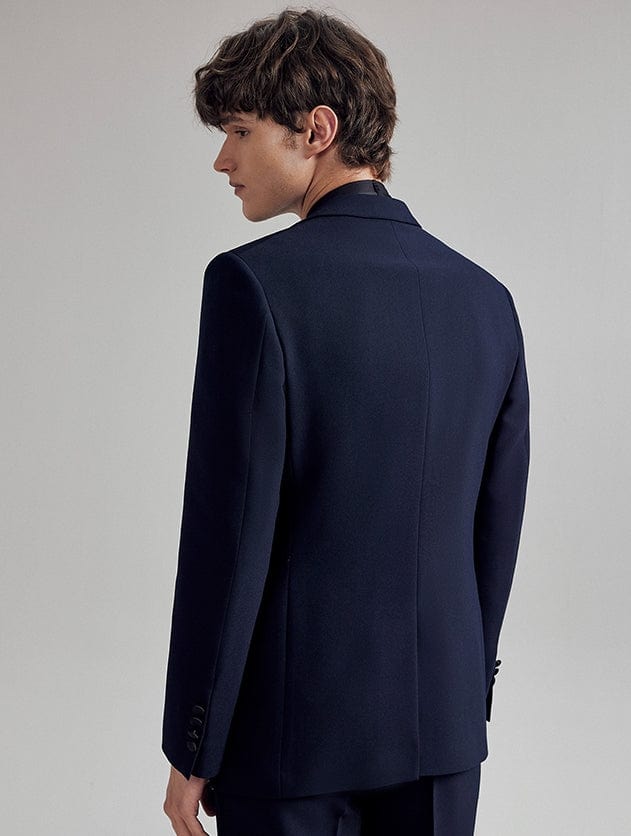 Peak Lapel Single Breasted Wedding 3 Piece Suit Blazer Vest Trousers