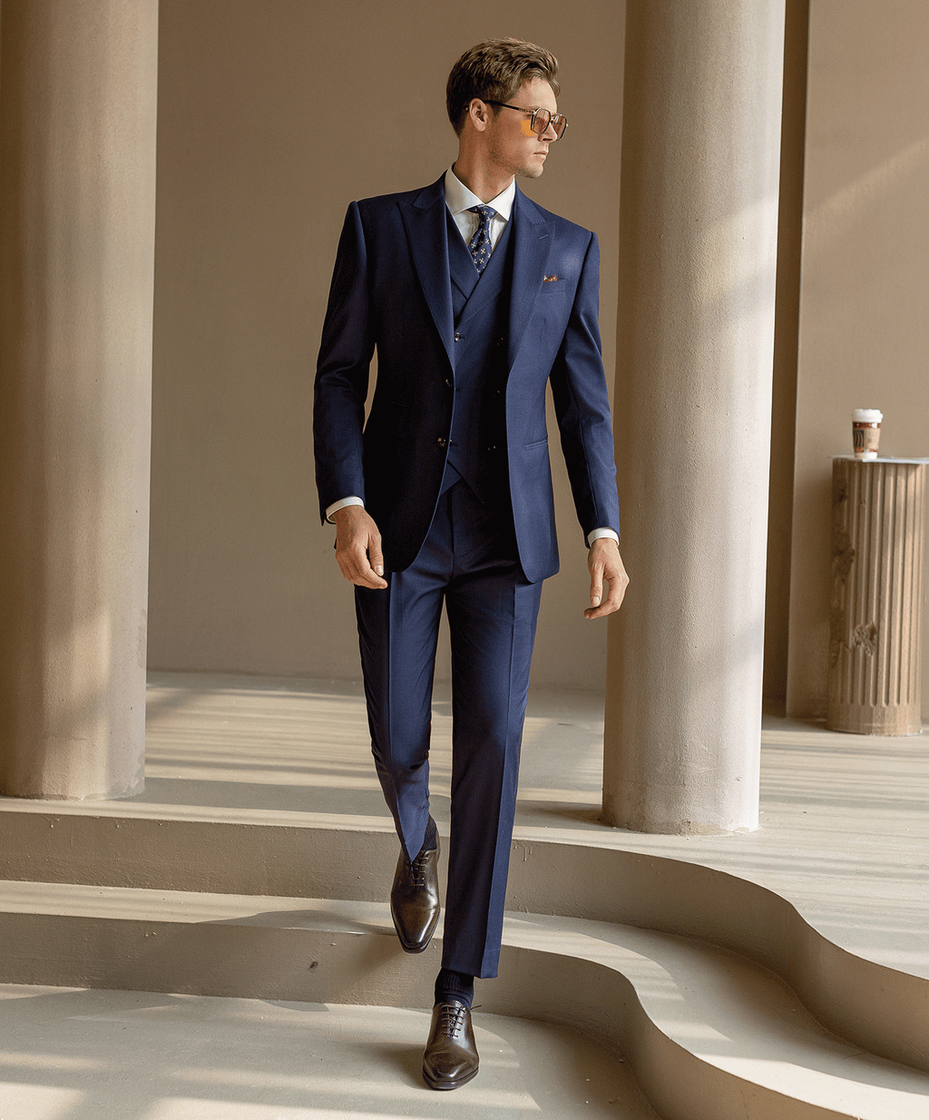 Slim Fit Wedding Business 3 Piece Suit Blazer Vest Trousers