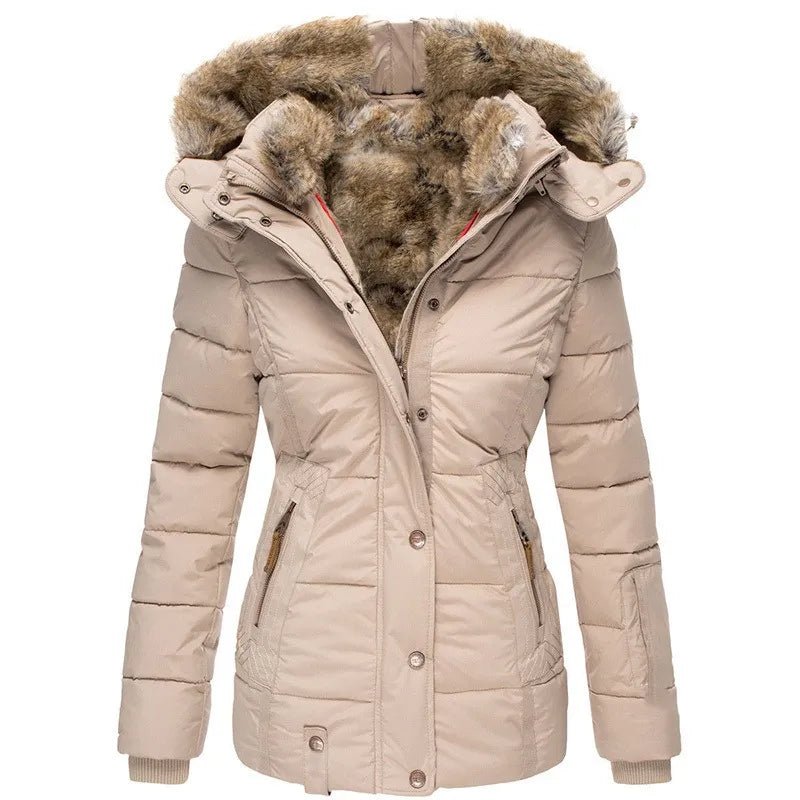 Warm Winter Coat Fur Lined Cosy Elegant Cold Season