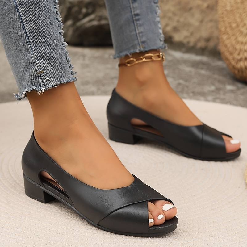Orthopaedic Low Heel Sandals Contoured Footbed