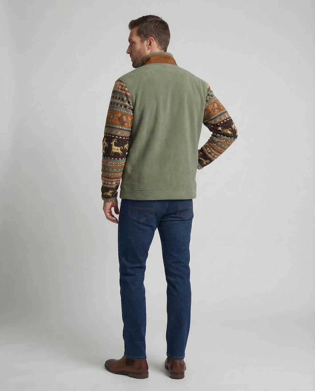 Men's Merino Fleece Jacket for Outdoor Warmth & Comfort