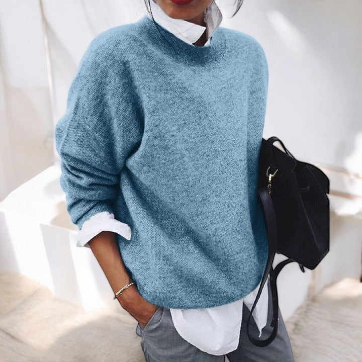 Soft Knit Jumper Round Neck Relaxed Fit Everyday Winter