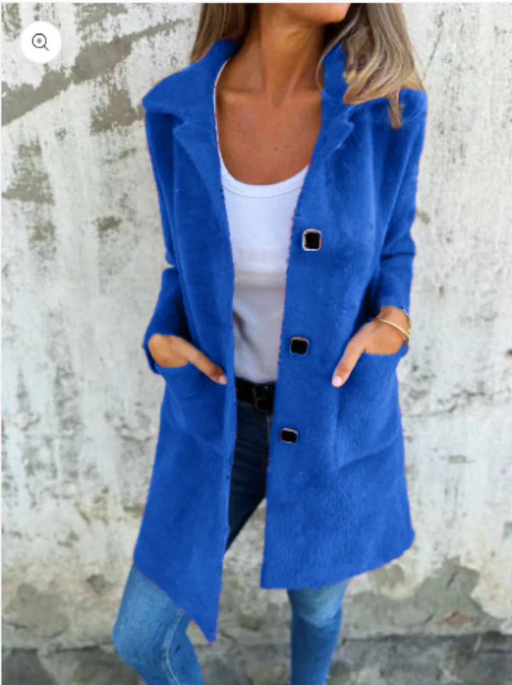 Thick Coat Lapel Collar Casual Relaxed Warm Look Winter