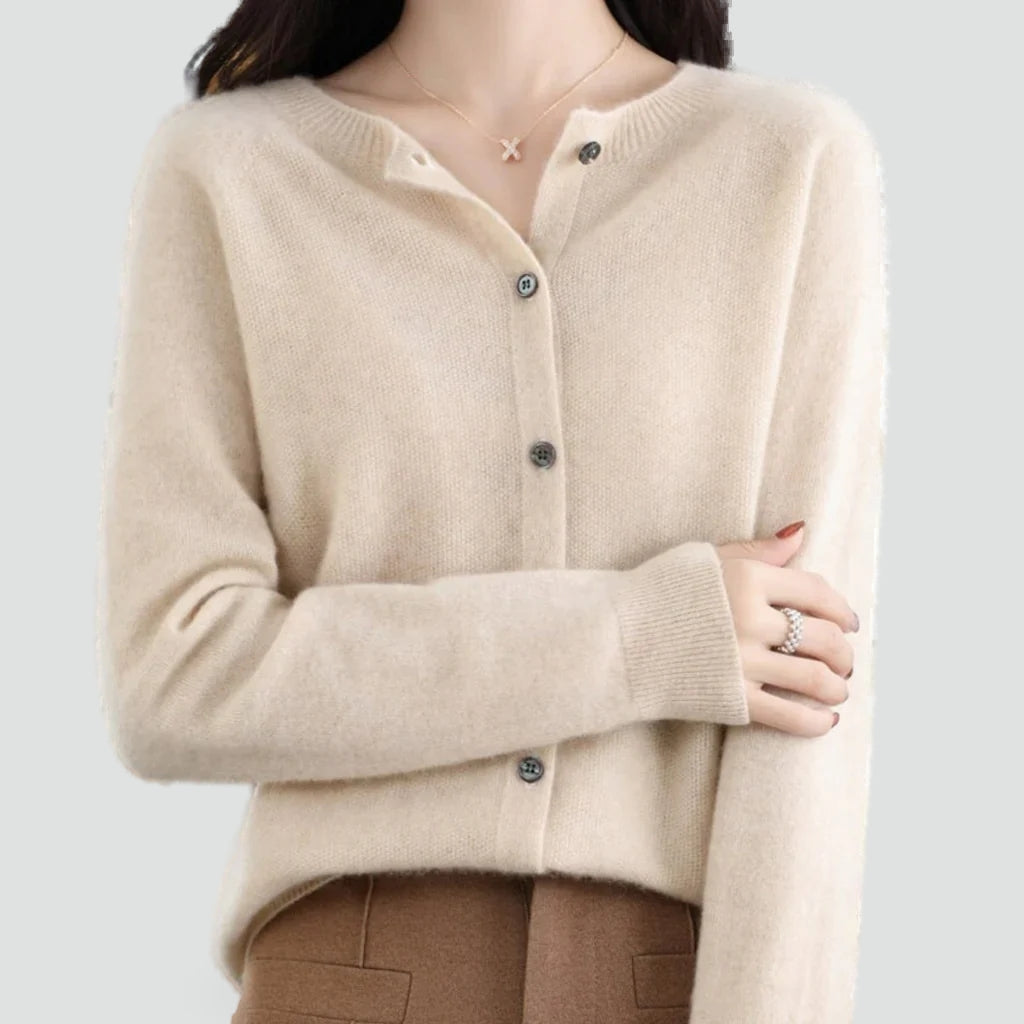 The Wool Crew Neck Cardigan