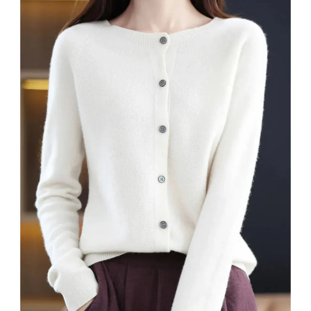 The Wool Crew Neck Cardigan