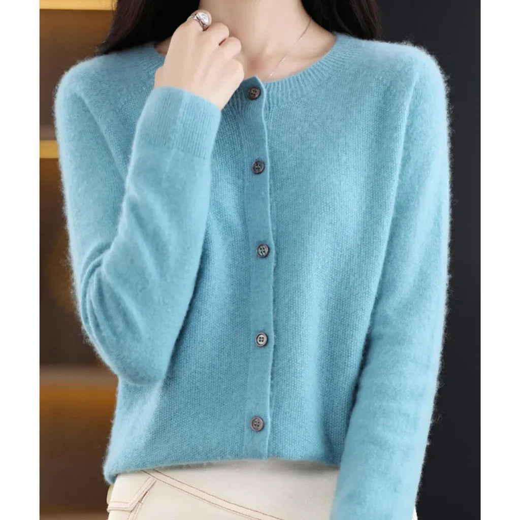 The Wool Crew Neck Cardigan
