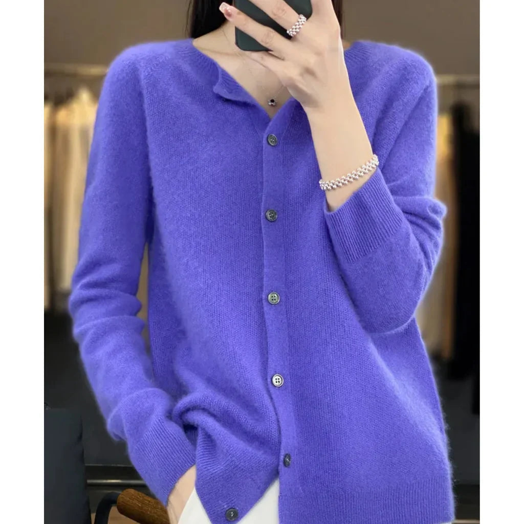 The Wool Crew Neck Cardigan