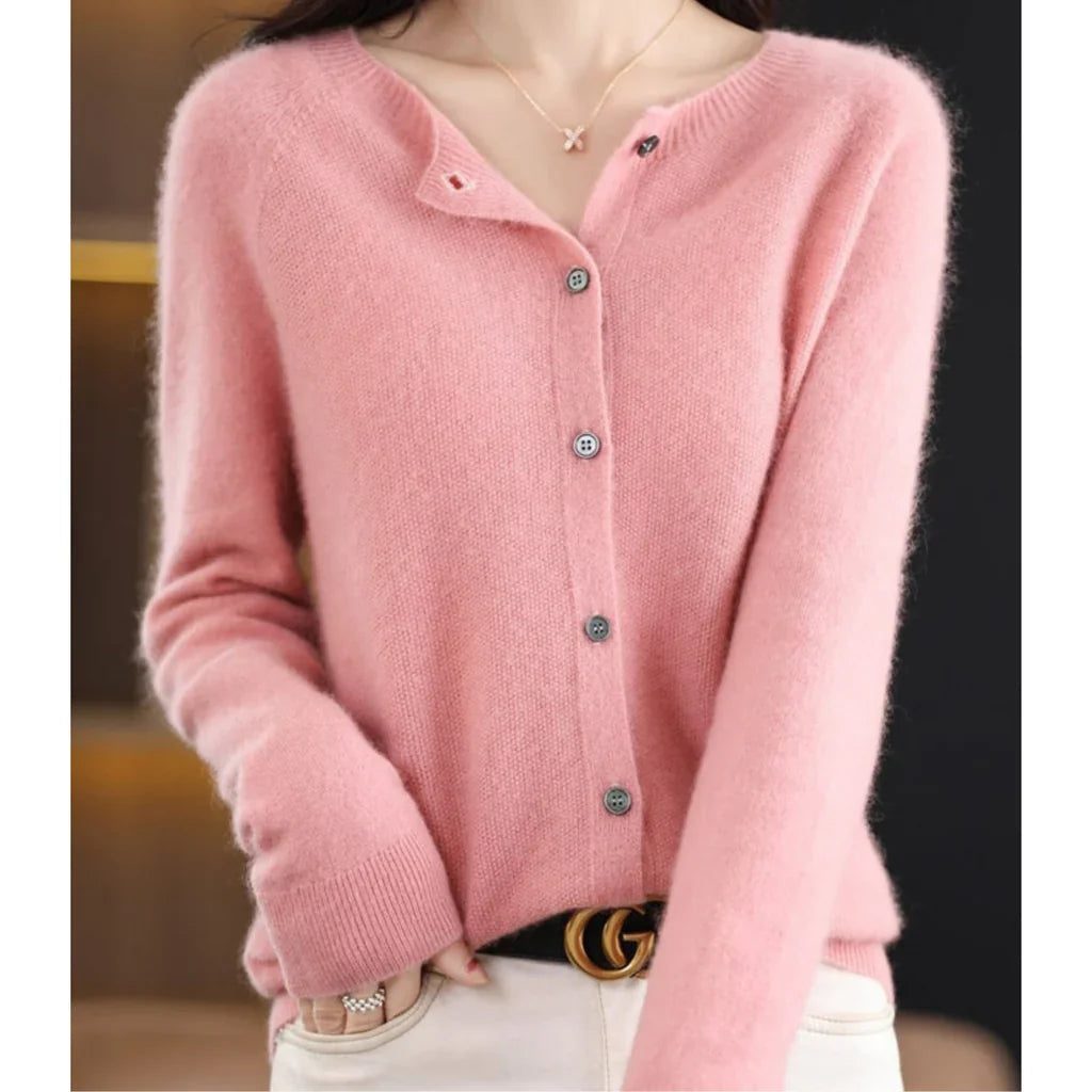The Wool Crew Neck Cardigan