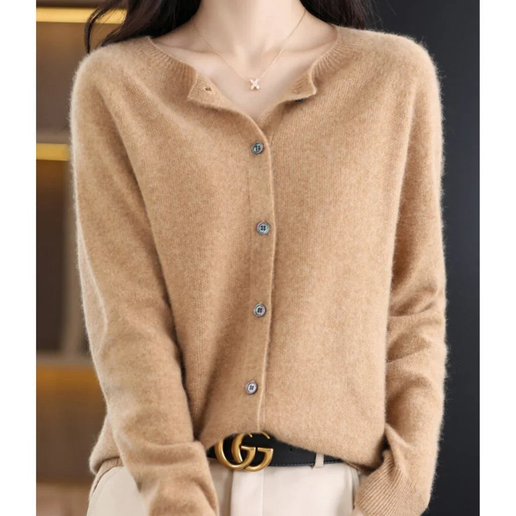 The Wool Crew Neck Cardigan