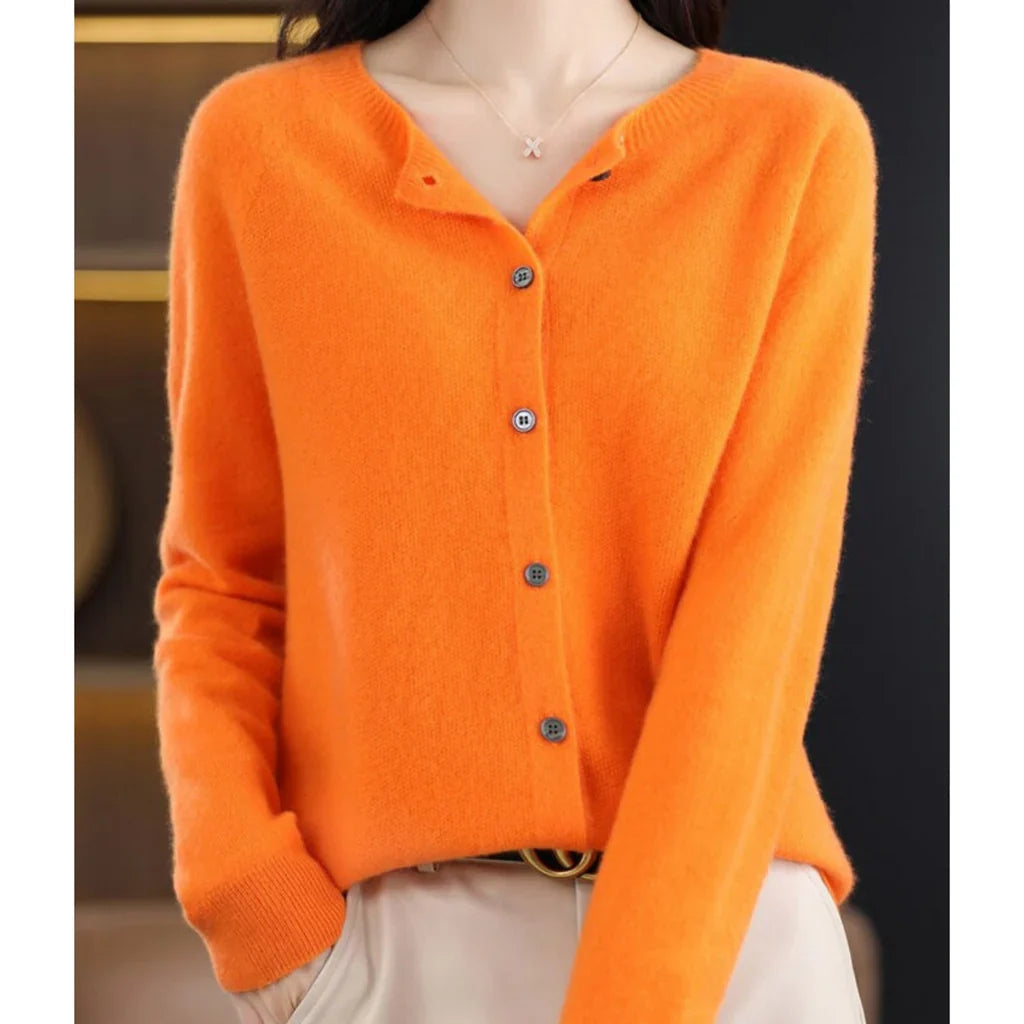The Wool Crew Neck Cardigan