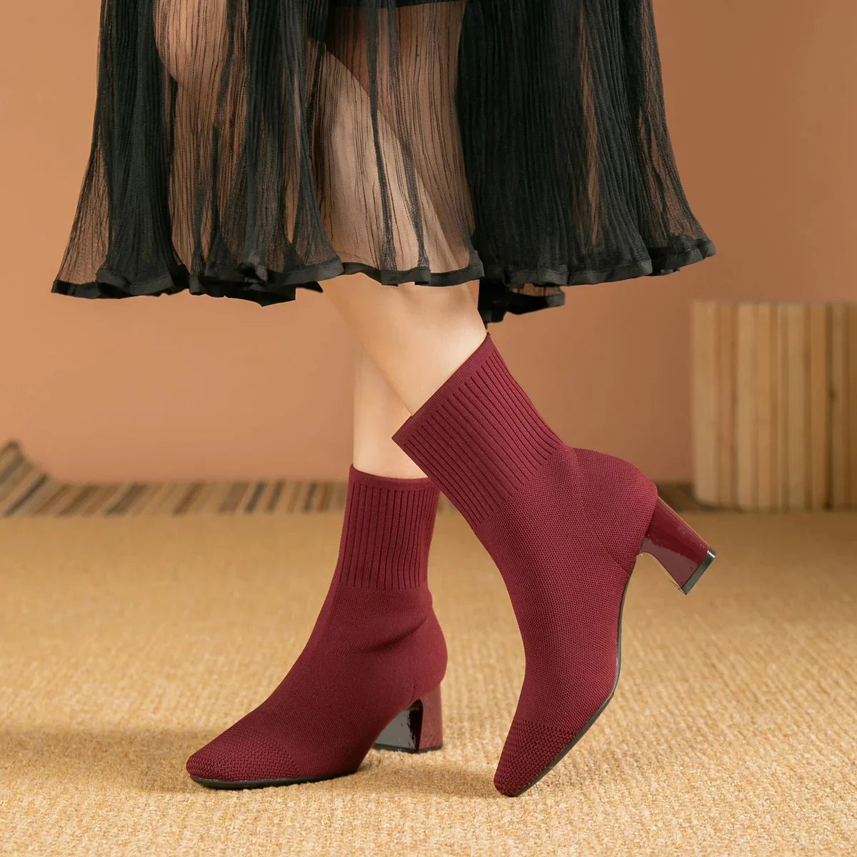 High Heel Boots Elegant Refined Finish Comfortable Fit