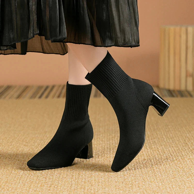 High Heel Boots Elegant Refined Finish Comfortable Fit