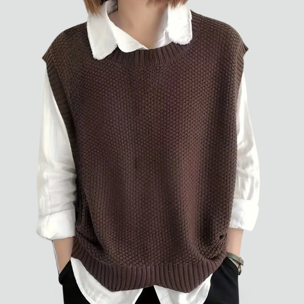 The Sleeveless Crew Neck Jumper