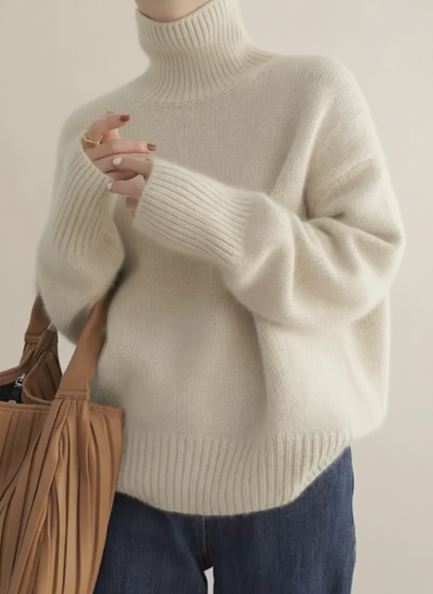 Turtleneck Jumper Soft Knit Long Sleeve Roll Neck Winter