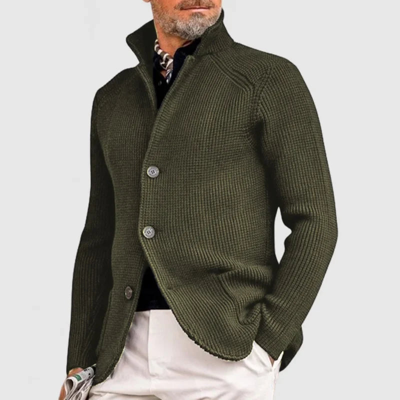 Men's Casual Cardigan Knit Pockets Effortless Elegant