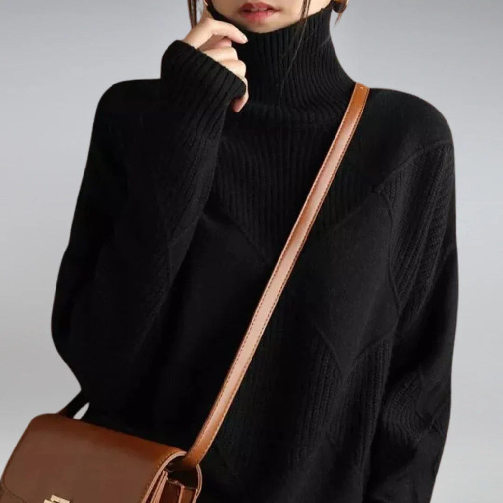 The Argyle Roll Neck in Pure Wool