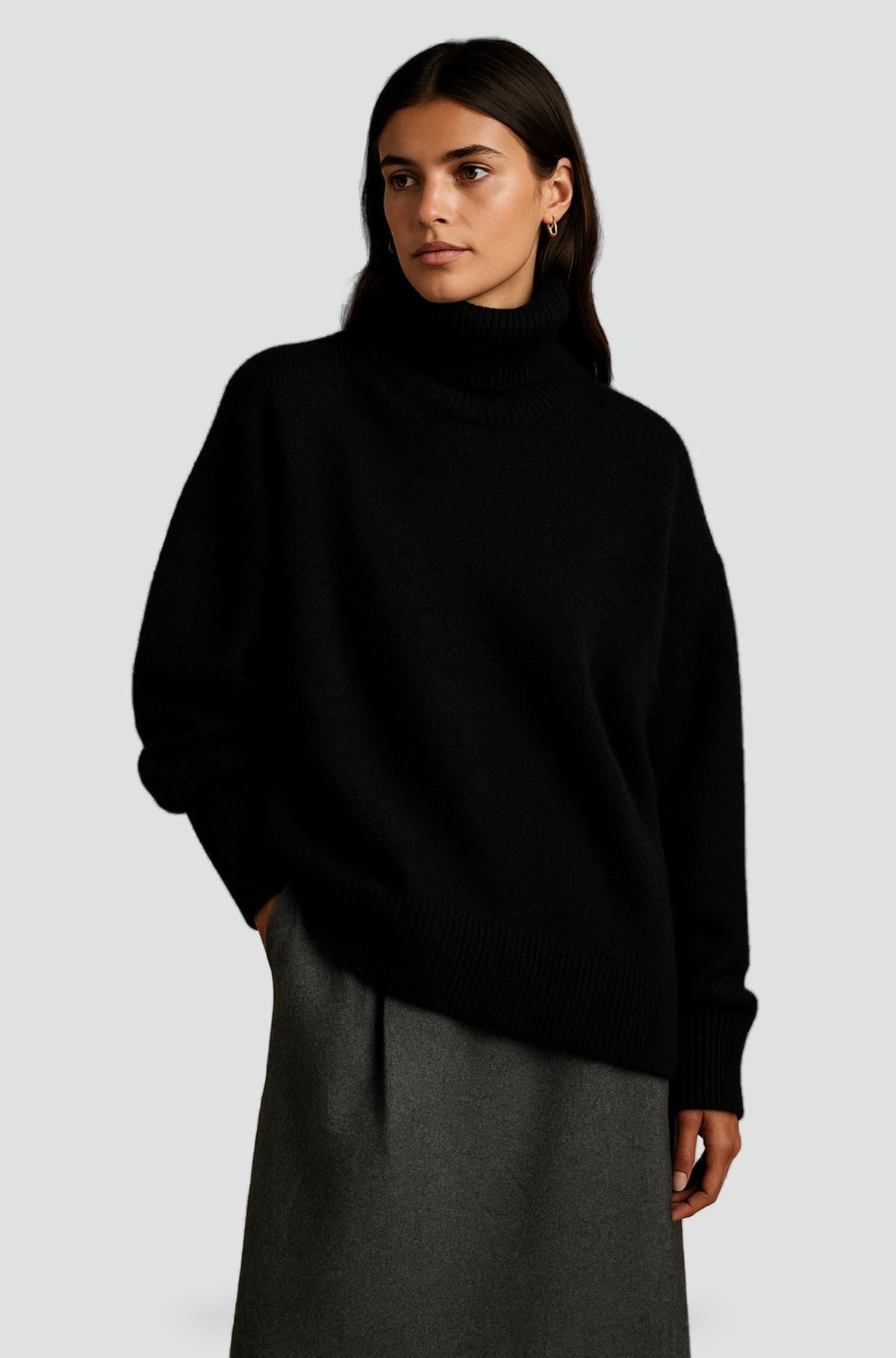 Dames Sweater van Kasjmier met Luxe Zachte Stof en Elegante Pasvorm