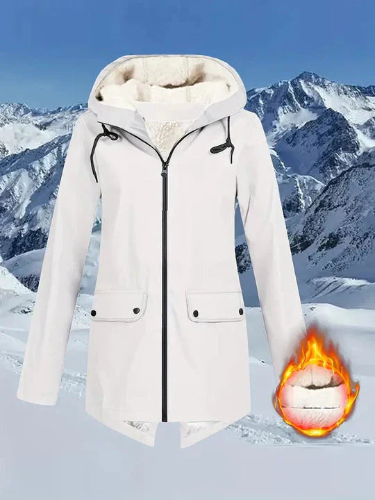 Women's Jacket Fleece Lined Hooded Water Repellent Winter