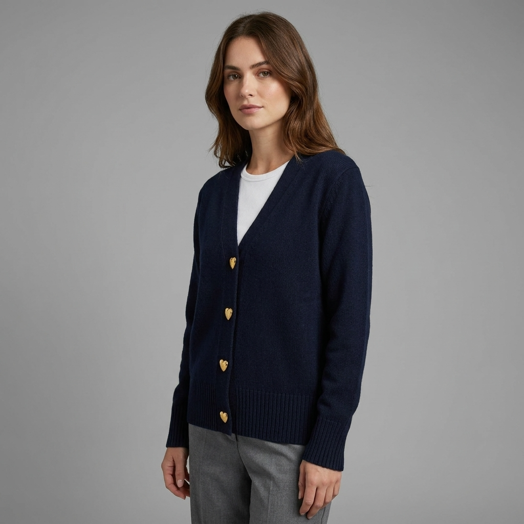 The Vintage V-Neck Button Cardigan