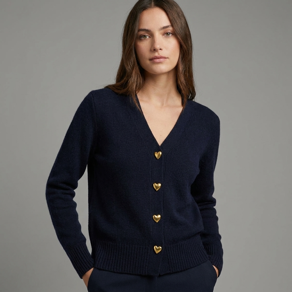 The Vintage V-Neck Button Cardigan
