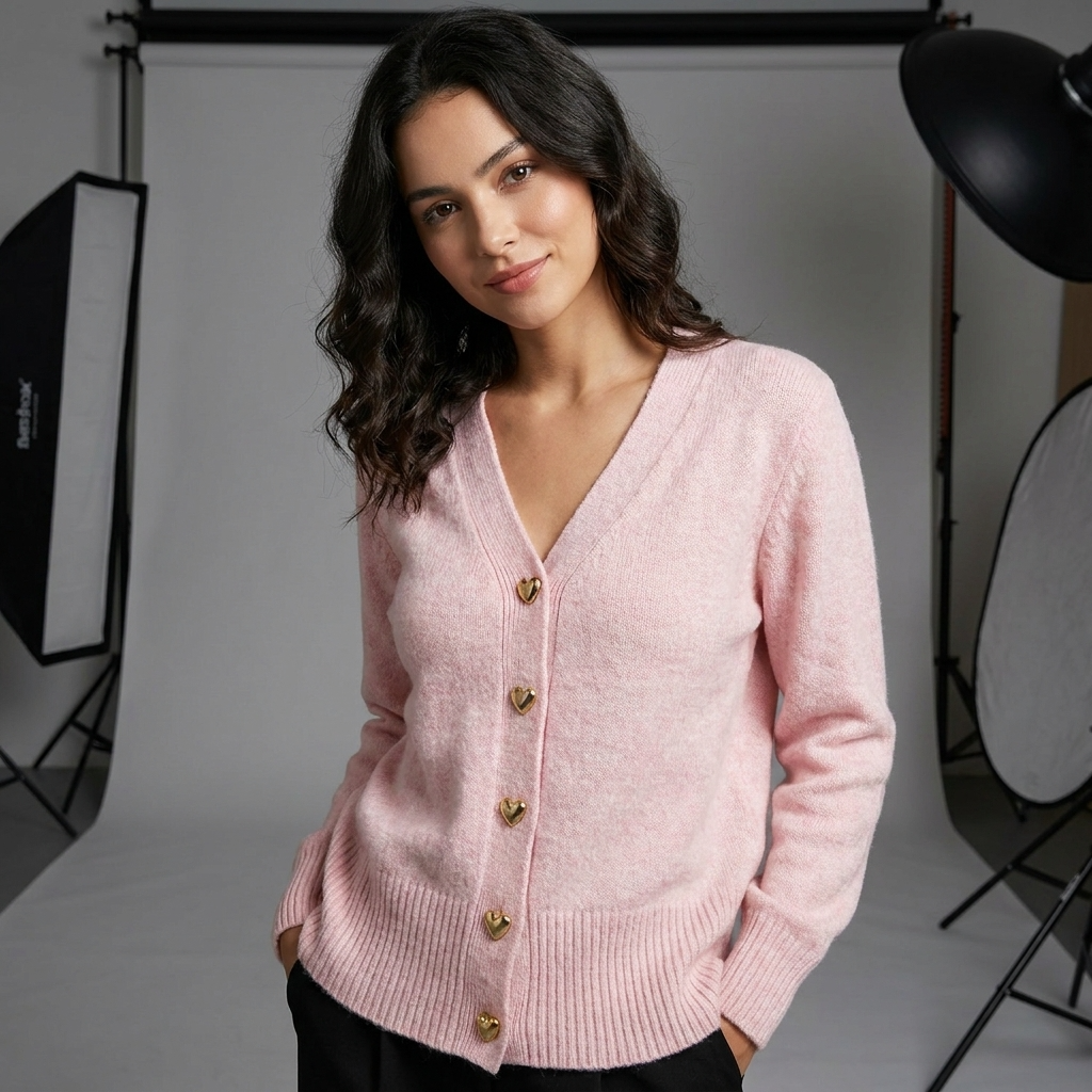 The Vintage V-Neck Button Cardigan