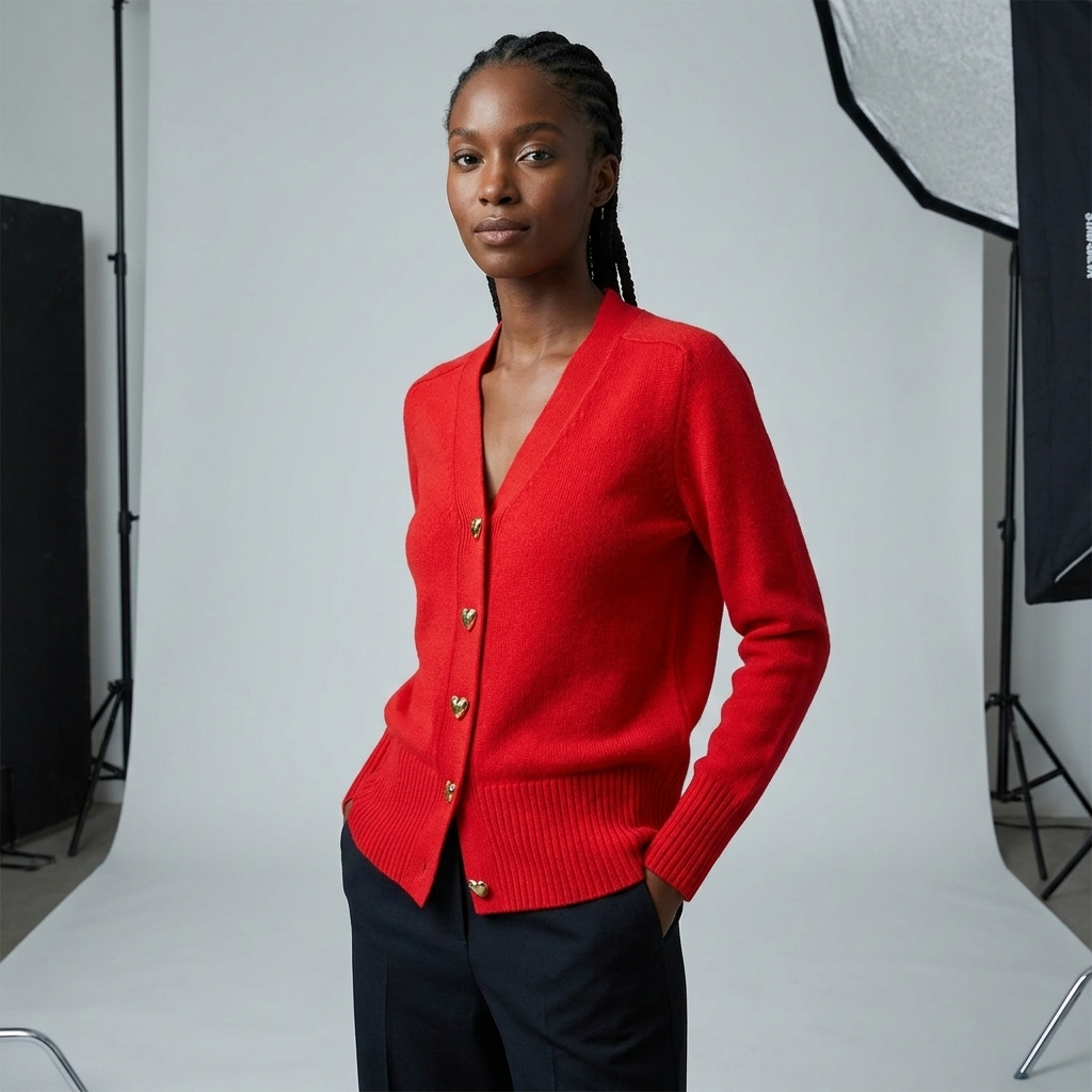 The Vintage V-Neck Button Cardigan
