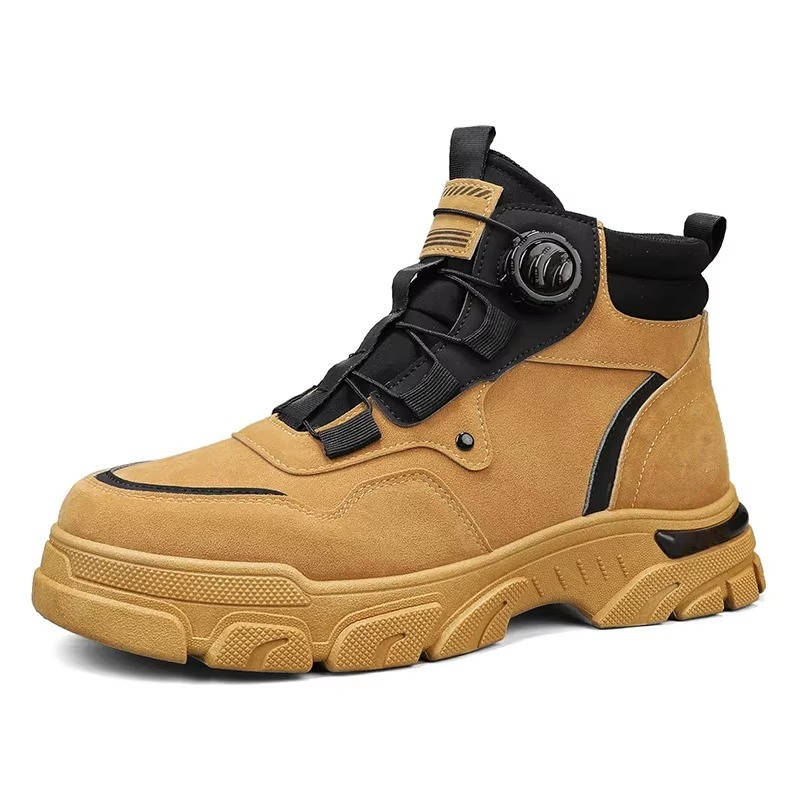 Men's Work Boots Rugged Heavy Duty Strap Anti Slip Sole