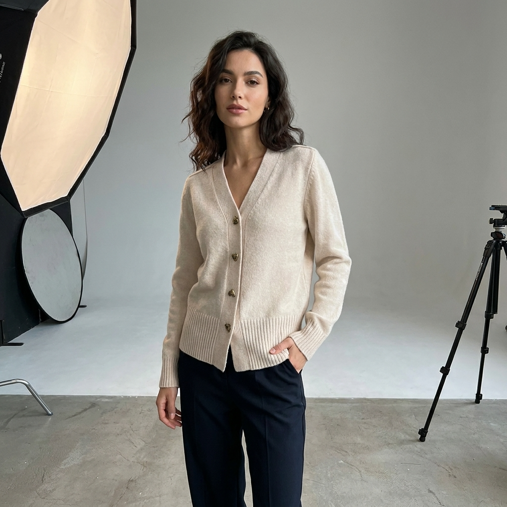 The Vintage V-Neck Button Cardigan