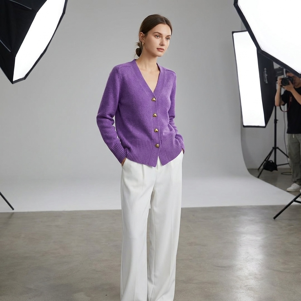 The Vintage V-Neck Button Cardigan