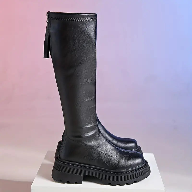 Slim Fit Boots Side Zip Elegant Comfortable Versatile