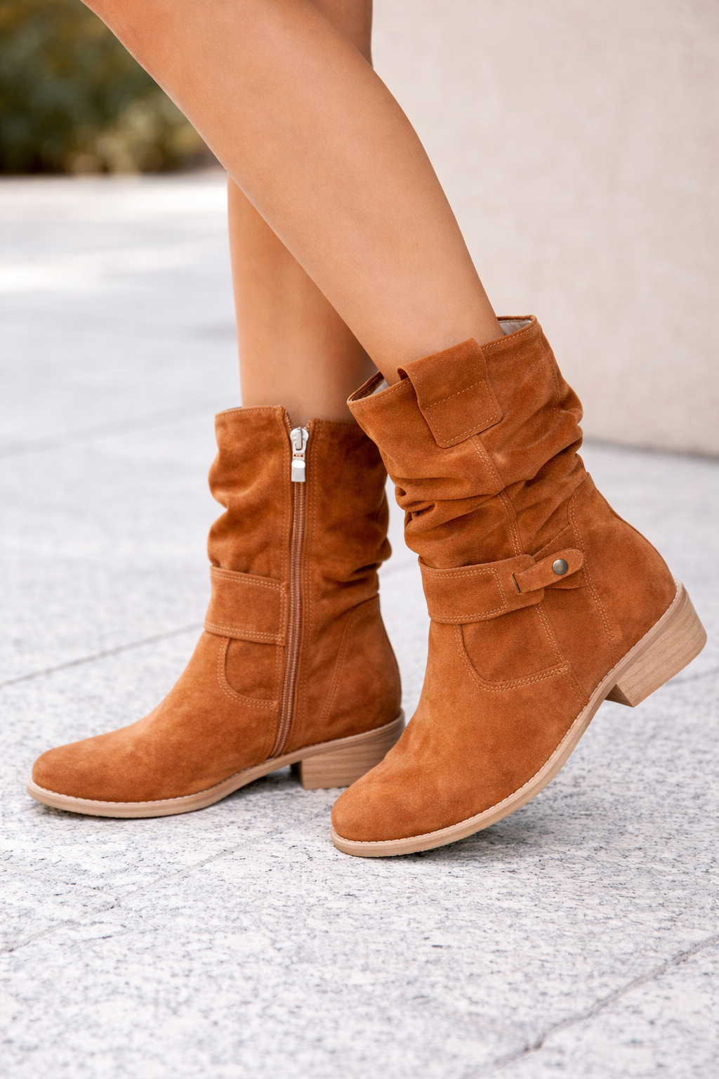 Bennett and Lowe Elena suede-look cushioned mid-calf women's boots with a stylish design and comfortable fit.