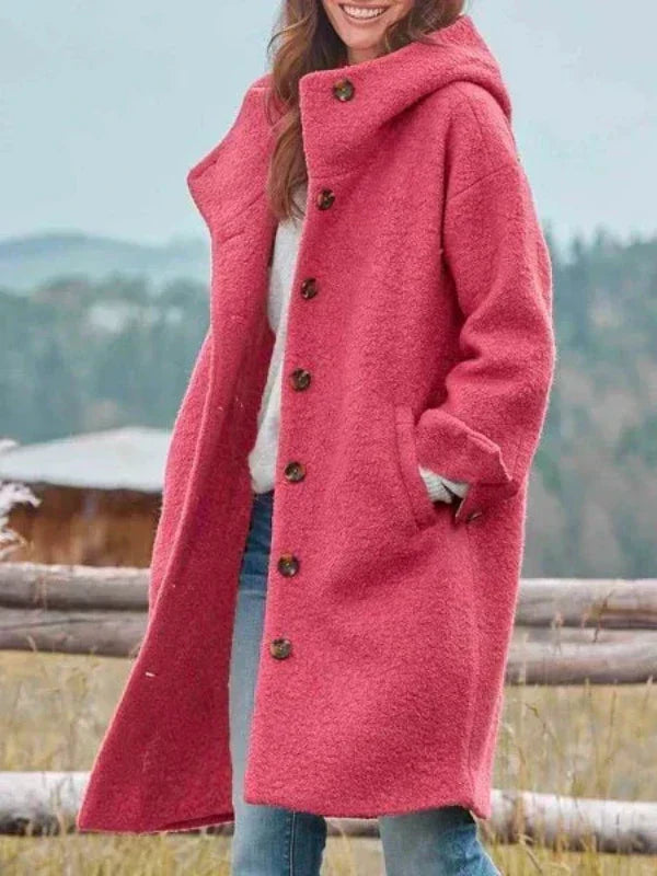 Stylish Long Winter Jacket Elegant Warm Look Refined