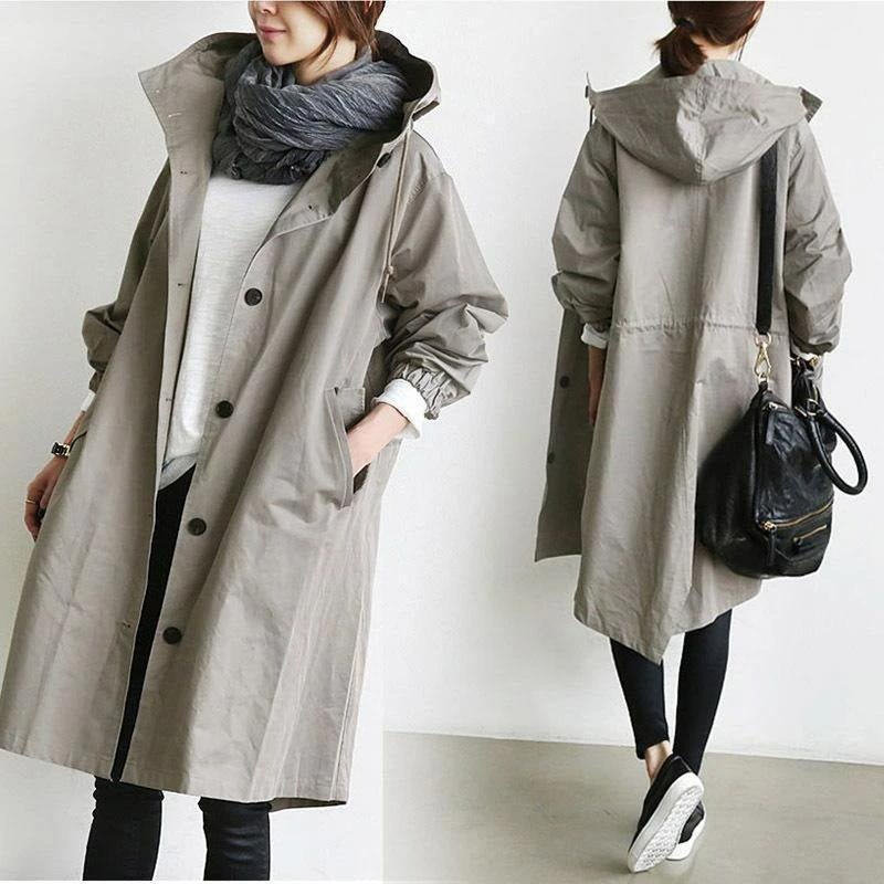 Water Repellent Trench Coat Elegant Functional Classic