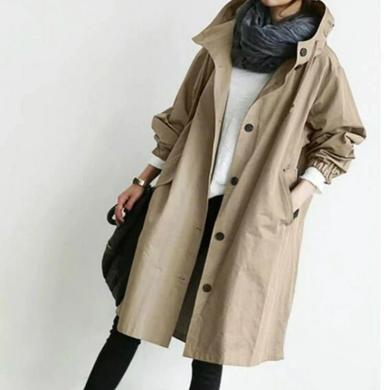 Water Repellent Trench Coat Elegant Functional Classic