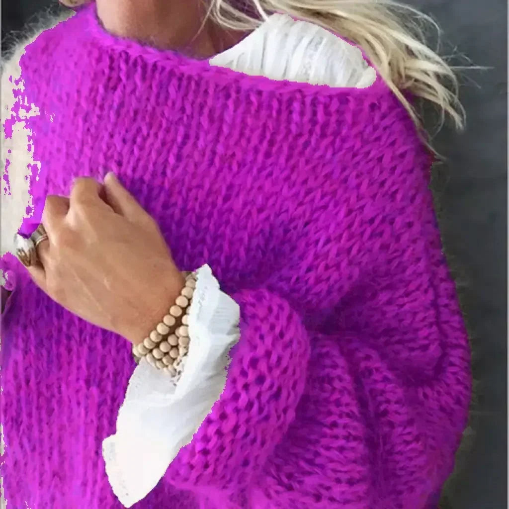 Lightweight Knit Jumper Layering Round Neck Autumn Winter