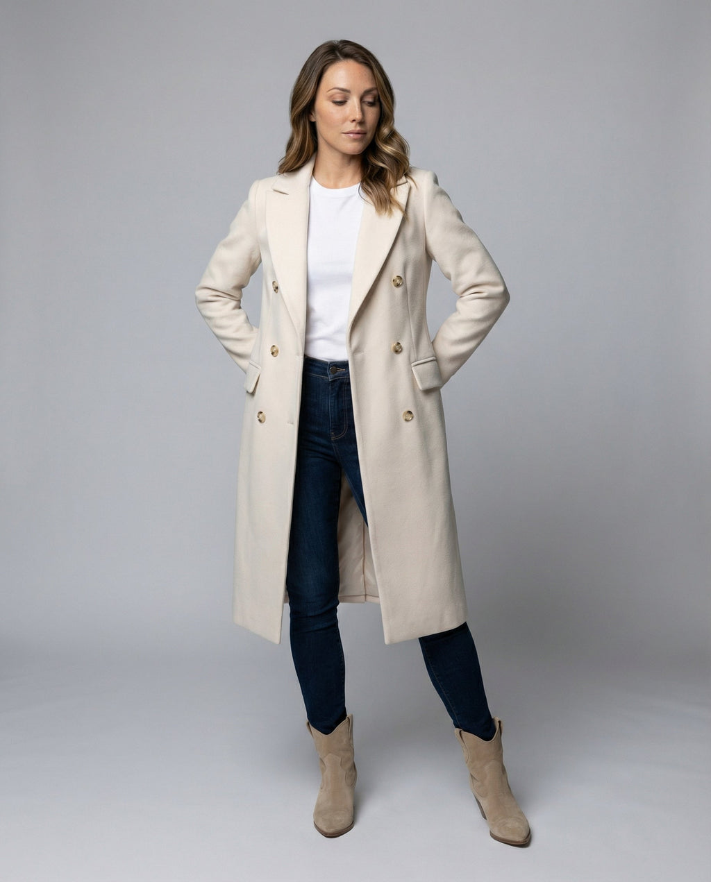 Women's Double-Breasted with Winter Sleeves