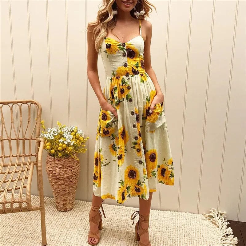 Floral Dress Spaghetti Strap
