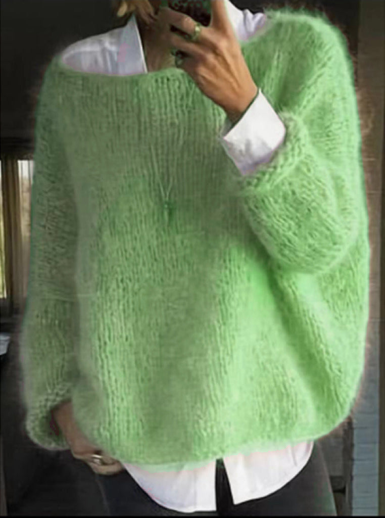 Lightweight Knit Jumper Layering Round Neck Autumn Winter