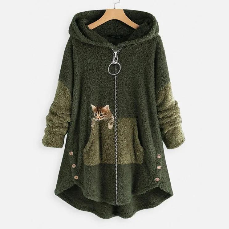 Plush Hoodie Ultra Soft Relaxed Fit Warm Look Winter