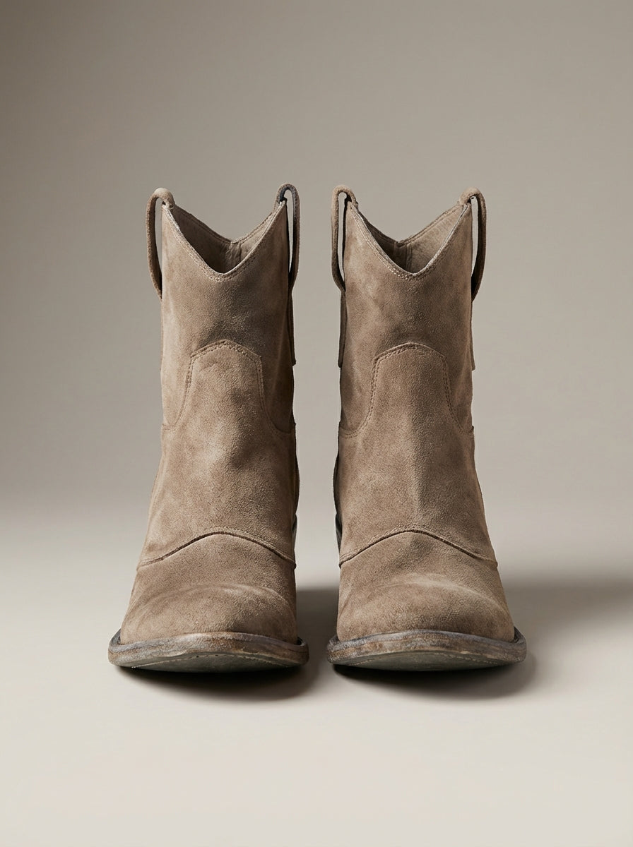 Western Ankle Boots Block Heel Casual Everyday Cowgirl